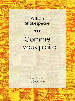 cover image of Comme il vous plaira